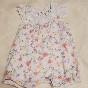 Laura Ashley baby 3-6 mo girl floral eyelet romper